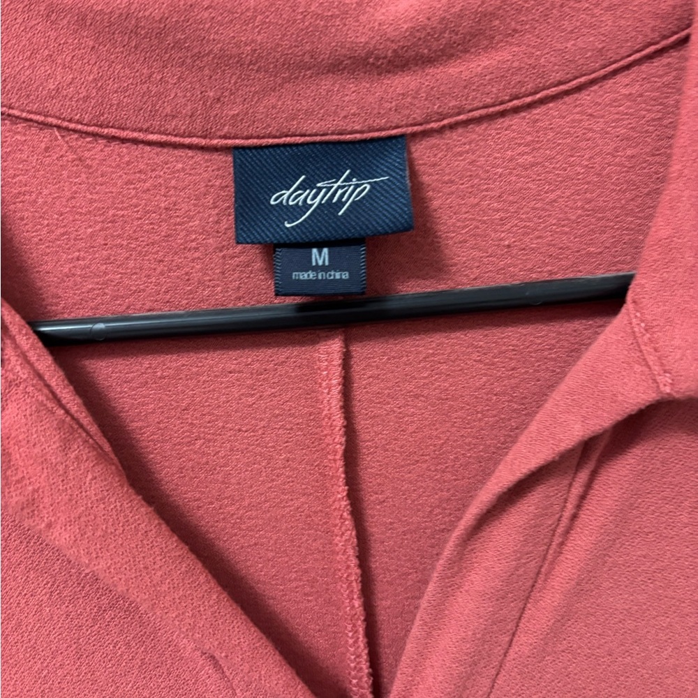 Daytrip Button-Down Blouse In Rust - image 2